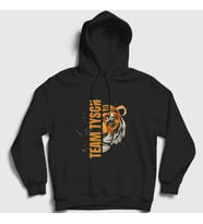 Presmono Unisex Beyaz Tiger Boks Boxing Team Mike Tyson Kapüşonlu Sweatshirt 514699tt (Siyah)