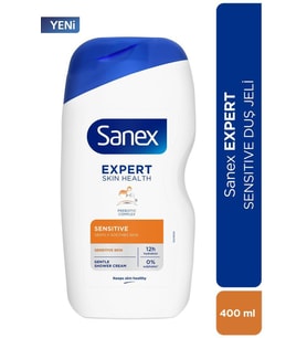 SANEX Expert Sensitive Hassas Ciltler için 400 ml Duş Jeli