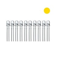 5mm Flaşörlü (Yanıp Sönen)Sarı Led Paketi - 10 Adet (Şeffaf)