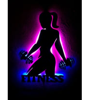 Fitness Led Işıklı Tablo