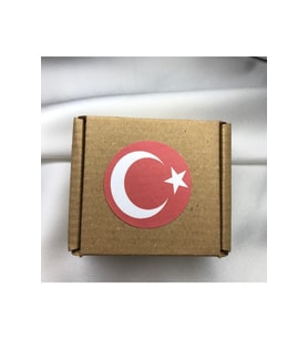 Türk Bayrağı Etiketi Yuvarlak Mat Sticker 4 Cm (40 Adet)