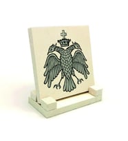 Bizans Kartal LogosuBaskılı Doğaltaş Masaüstlük