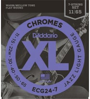D'Addario ECG24-7 Elektro Gitar Tel Seti (Jazz Light - 11-65)
