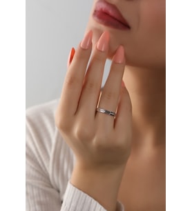 TAŞLI BAYAN TEK ALYANS  / EVLİLİK TEKLİFİ /SEVGİLİLER GÜNÜ /ATS
