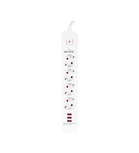 S-Link SPG403U 1.5 Metre 4Lü Anahtarlı Akım Korumalı Usb Girişli