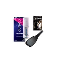 Durex Intense Kadın Uyarıcılı Jel + Siyah Deri Şaplak + Hediye