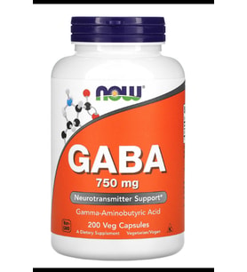 NOW SPORTS Gaba  750 mg  200 Veg Capsul. USA.3845 (Renksiz)
