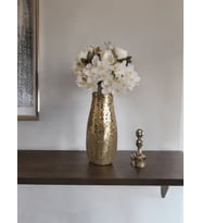 IŞILTI HOME DESIGN AYNALI CAM VAZO AÇIK GOLD