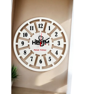 Hekim Duvar Saati 40cm (Beyaz)
