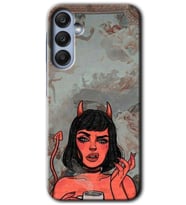 Galaxy A25 Kılıf HD Desen Baskılı Kılıf - Devil Girl