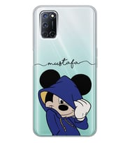 Oppo Sweatli Mickey Tasarımlı Şeffaf Telefon Kılıfı