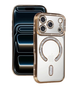 Newface Apple iPhone 17 Pro Max Joke Simli Magneticsafe Kılıf - Gold