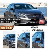 Mercedes Benz W176 2012-2018 Batman Yarasa Ayna Kapağı Piano Black ABS Plastik