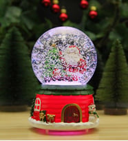 Yılbaşı Kar Küresi Noel Işıklı ve Müzikli Christmas Noel Babalı ve Trenli