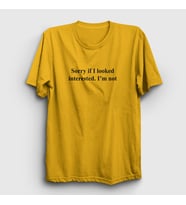 Presmono Unisex Sarı Sorry If I Looked T-Shirt 412278tt (Sarı)