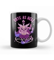 Cute As Hell Anime Kawaii Baphomet Pastel Goth Pun Kupa Bardak Porselen