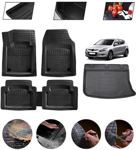 Hyundai i30 2008-2011 Uyumlu Paspas Araca Özel Bagaj Havuzu MBS Siyah