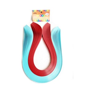 Hayal 5mm 200 Quilling Kağıdı - Açık Mavi ve Koyu Kırmızı Renk 200'lü