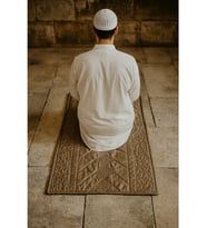 Saten Kapitone Elyaf Dolgulu Seccade (85 x 135 cm.) (Bej)