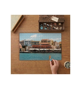 Yunanistan Eski Venedik Limanı Tasarımı 240 parça Ahşap Puzzle Ahşap Kutuda MP01017