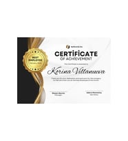 Gold And Black Modern Certficate