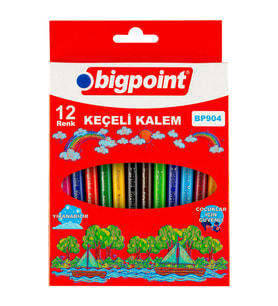 Bigpoint Keçeli Kalem 12'li Set (Karton Kutulu) x 12 Adet