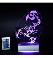 Özel Tasarım Akrep 3D 16 Renk Dekoratif Led Lamba