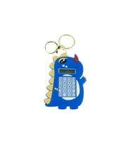 Hesap Makinesi Dino Mini Anahtarlıklı Labirent Oyunlu Mavi