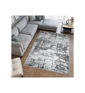 Rovigo Home Dijital Baskı Yıkanabilir Kaymaz Taban Salon Halısı RVG0616 (Gri)