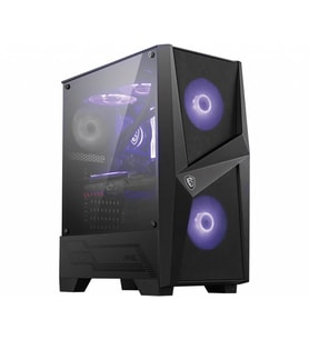 MSI MAG FORGE 100M TEMPERLI CAM 2X120MM 1X120MM ARGB FAN PSU YOK GAMING SİYAH KASA