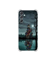 PrintiFy Samsung Galaxy M34 ile Uyumlu Simya Serisi Gölge Ve Cam Tasarımlı Uv Baskılı Köşe Korumalı Antişok Kılıf