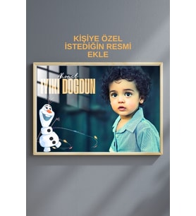 Kişiye Özel Doğum Günü Çerçeveli Metal Poster Tablo