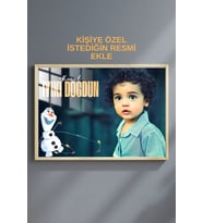 Kişiye Özel Doğum Günü Çerçeveli Metal Poster Tablo