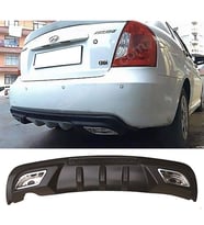 Hyundai Accent Era Difüzör Difizör Siyah + Kare Egzoz Görünüm C Tip 2006 - 2009