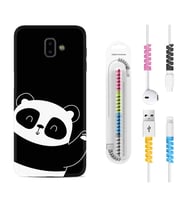 Samsung J6 Plus J7 Prime J7 Pro M20 Kılıf Kablo Koruma Spiral Silikon Bay Bay Panda 1784