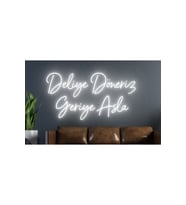 Deliye Döneriz Geriye Asla Yazılı Neon Tabela