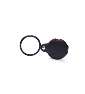 5x 60mm Cam Optik Lens,katlabilir,deri Kaplamalı Cep Büyüteç