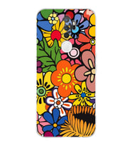 PrintiFy Oppo A5 2020 ile Uyumlu Retro Color 2  Kamera Korumalı Şeffaf  Kılıf