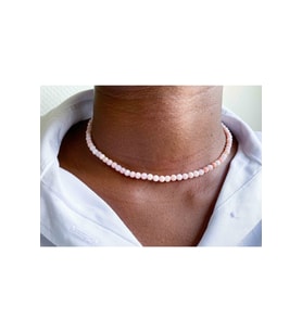 Nelleovana Pembe Opal Taşı Doğaltaş Kolye 4 Mm