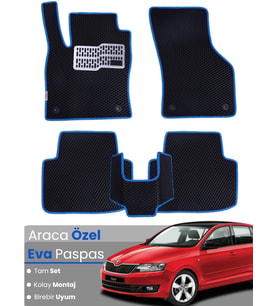 SKODA FABİA 3 (2014-2021) Uyumlu EVA Paspas Tam Set–Oto Paspas,Araca Özel,Kolay Montaj