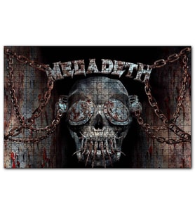 Cakapuzzle Megadeth Deri Maskeli Kurukafa  Puzzle Yapboz MDF (Ahşap) (120 Parça)