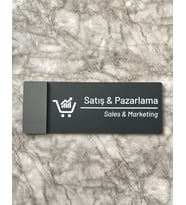 Klasik Seri Mat Antrasit Satış&Pazarlama Yönlendirme Levhası