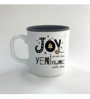 Joyumuz Yerinde Olsun Baskılı Siyah Multi Yılbaşı Kupası