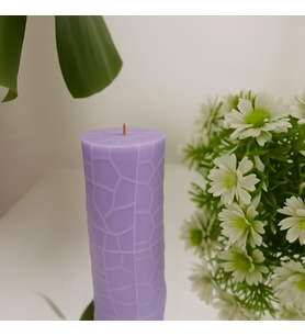 Echo KırmızıGül Kokulu Soya Mum - Doğum Günü - Sevgililer Günü - Anneler Günü - Babalar Günü - Aromaterapi (Açık Lila)