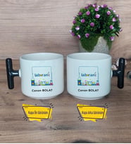 Laborant Kupa Bardak T Siyah Kulplu Tıp Bayramı Hediyesi