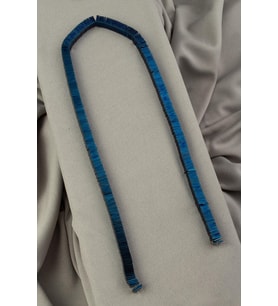 Hematit Doğal Taş Parlak Mavi Rondela Kesim 6x1mm Dizi [AA]