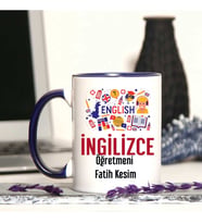 İngilizce  Öğretmenine Özel Öğretmenler Günü Hediyesi Kişiye Özel Kupa Bardak