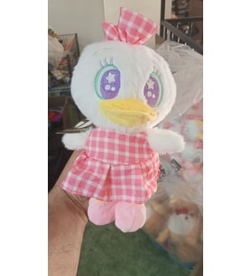 Oyuncak Peluş Sevimli Uyku Arkadaşı Pembe Elbiseli Ördek 25 cm