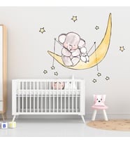 Sevimli Fil Duvar Sticker 100x65cm