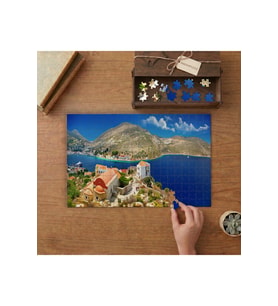 Meis Adası - Manzara - Tatil Tasarımı 240 parça Ahşap Puzzle Ahşap Kutuda MP01153